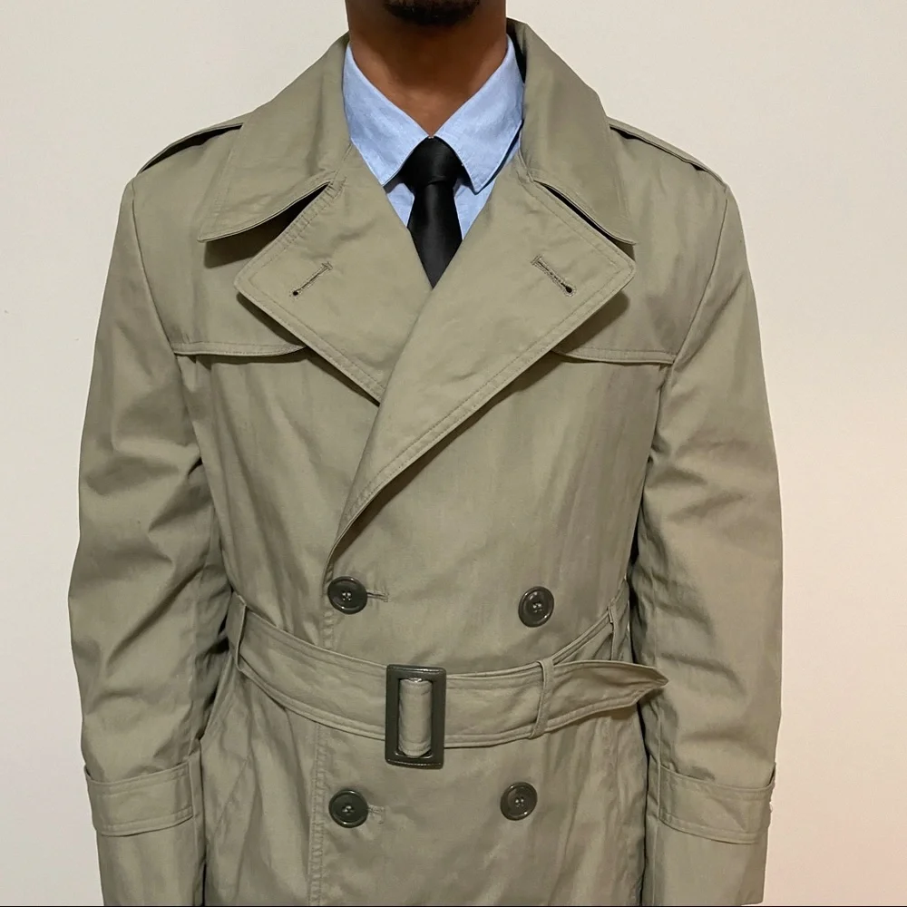 Men’s Tan Trench Coat - Picture 4 of 11